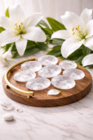 Clear Quartz Palm stone