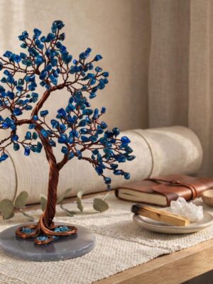 Apatite Copper wire crystal tree
