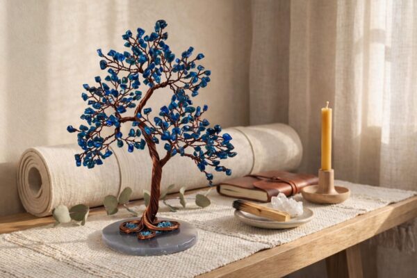 Apatite Copper wire crystal tree