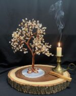 Citrine crystal tree copper wire