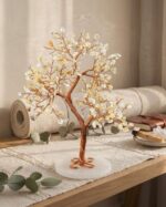 Citrine crystal tree copper wire