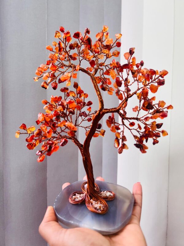 Carnelian Copper Wire Crystal Tree