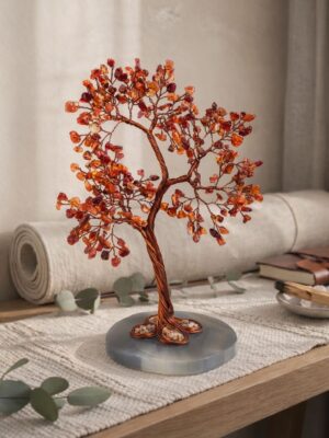 Carnelian Copper Wire Crystal Tree
