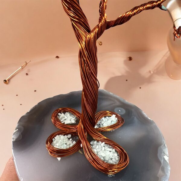 Amazonite Crystal Tree with 300 Stones & Copper Wire
