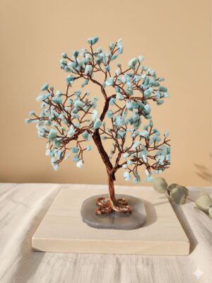 Amazonite Crystal Tree with 300 Stones & Copper Wire