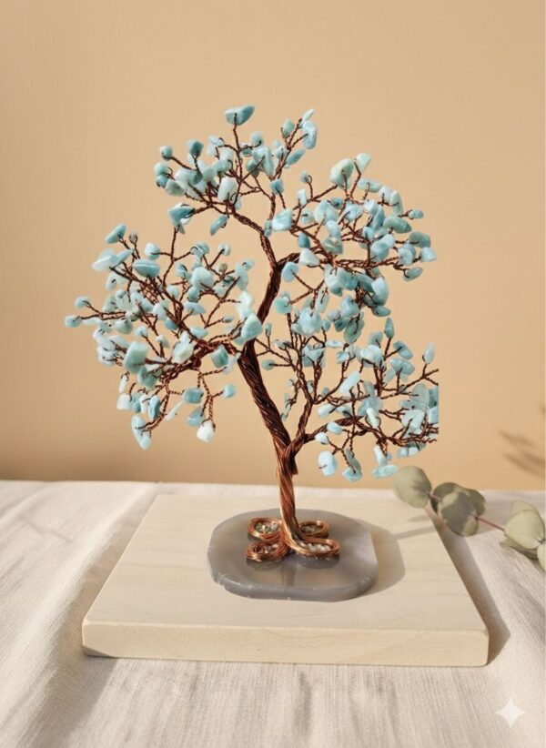 Amazonite Crystal Tree with 300 Stones & Copper Wire
