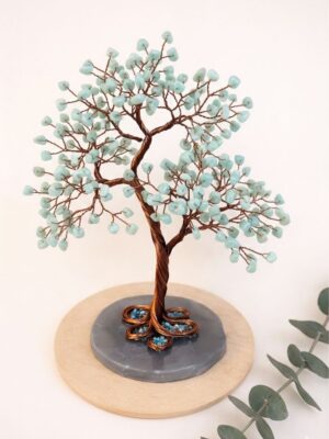 Amazonite Crystal Tree with 300 Stones & Copper Wire