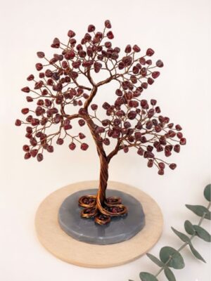 Garnet copper wire Crystal Tree