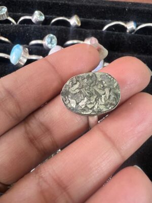 Pyrite 925 silver ring