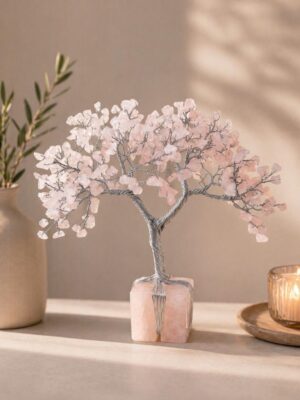 Rose Quartz Crystal Tree 300 Crystals