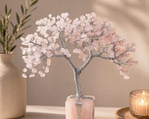 Rose Quartz Crystal Tree 300 Crystals