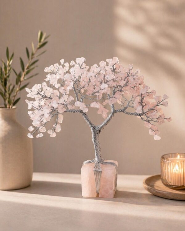 Rose Quartz Crystal Tree 300 Crystals