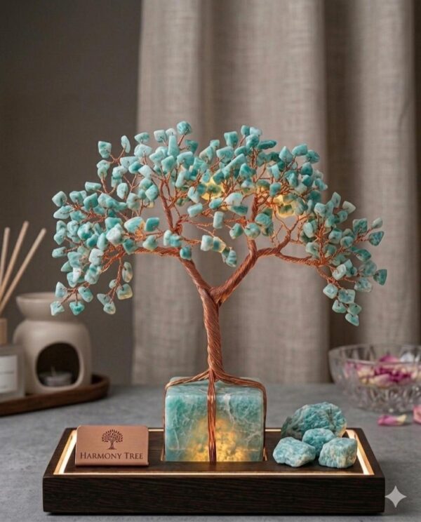 Amazonite crystal tree / copper wire