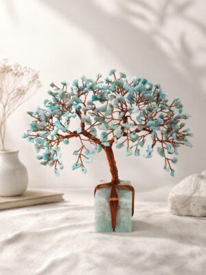 Amazonite crystal tree / copper wire