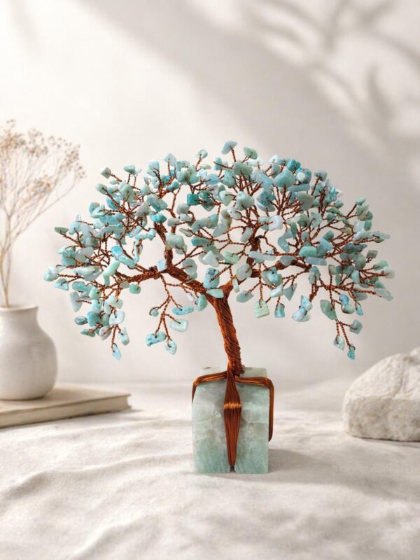 Amazonite crystal tree / copper wire