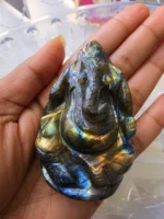 Crystal Ganesh Idol for New Beginnings, Spiritual Protection & Meditation Home Decor