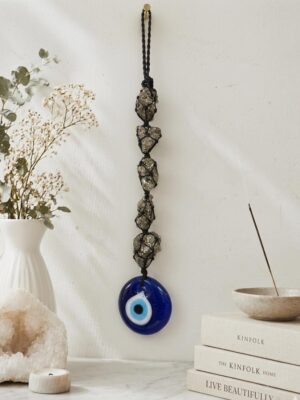 Pyrite & Evil Eye Wall Hanging