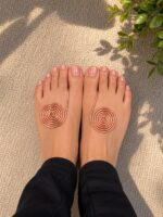 Copper Palm Ring Reiki Spiral Hand Rings for Meditation & Energy Healing