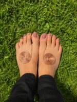 Copper Palm Ring Reiki Spiral Hand Rings for Meditation & Energy Healing