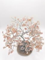 Rose Quartz crystal Tree Silver Wire